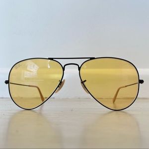 RAY BAN - aviators orange lens black frame